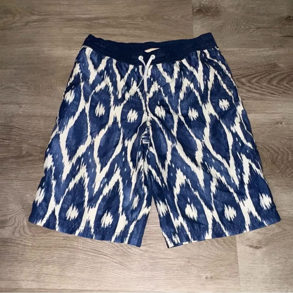 Kid's Crazy 8 Navy and White Swimsuit Board Shorts